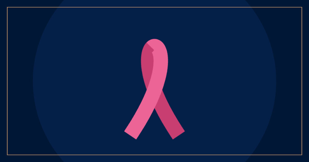 Laço rosa do Outubro Rosa, mês de conscientização sobre o câncer de mama